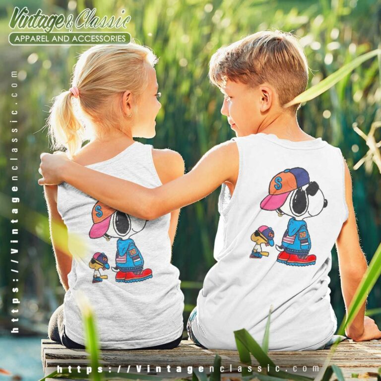 Snoopy Woodstock Hip Hop Kids Back Side Tank Top Racerback Snoopy Woodstock Hip Hop Kids Back Side Tank Top Racerback
