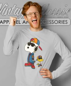 Snoopy Woodstock Hip Hop Long Sleeve Tee
