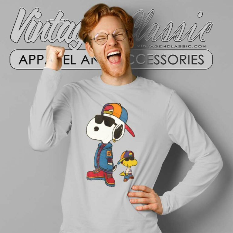 Snoopy Woodstock Hip Hop Long Sleeve Tee Snoopy Woodstock Hip Hop Long Sleeve Tee