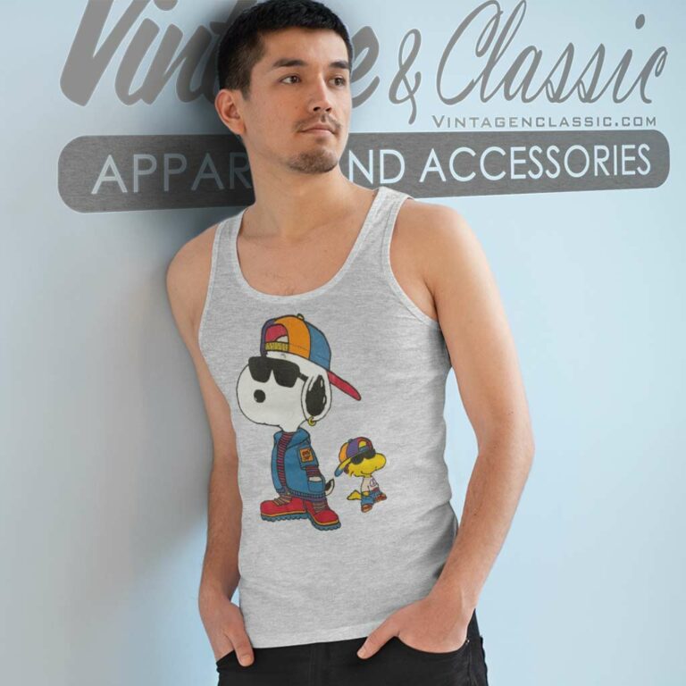 Snoopy Woodstock Hip Hop Tank Top Racerback Snoopy Woodstock Hip Hop Tank Top Racerback
