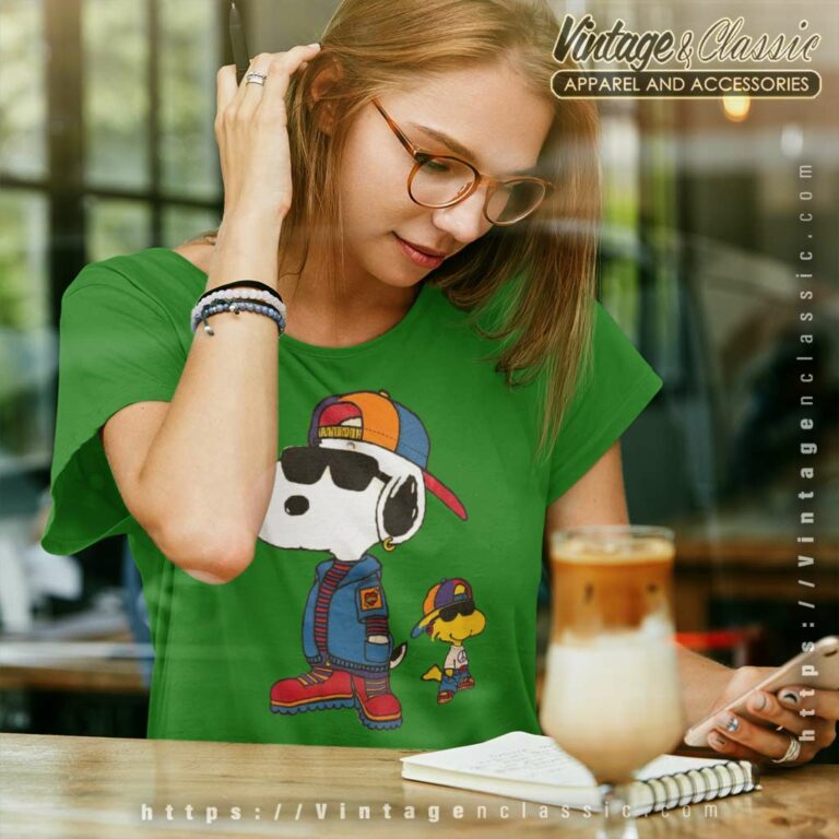 Snoopy Woodstock Hip Hop Women TShirt Snoopy Woodstock Hip Hop Women TShirt