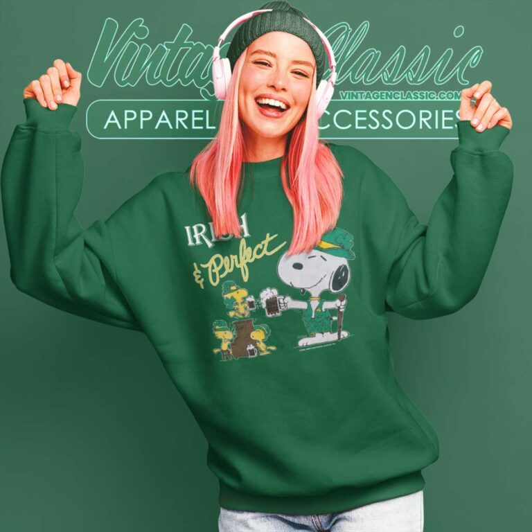 Snoopy Woodstock Irish And Perfect Sweatshirt Snoopy Woodstock Irish And Perfect Sweatshirt