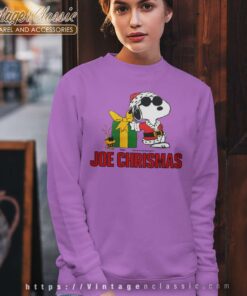Snoopy Woodstock Joe Christmas 80s Sweatshirt