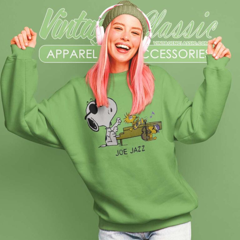 Snoopy Woodstock Joe Jazz Cartoon Sweatshirt Snoopy Woodstock Joe Jazz Cartoon Sweatshirt