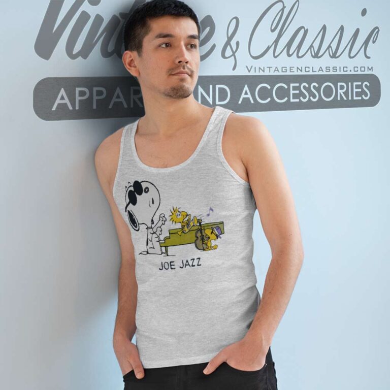 Snoopy Woodstock Joe Jazz Cartoon Tank Top Racerback Snoopy Woodstock Joe Jazz Cartoon Tank Top Racerback