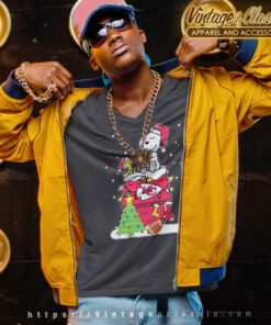 Snoopy Woodstock Kansas City Chiefs Christmas V Neck TShirt