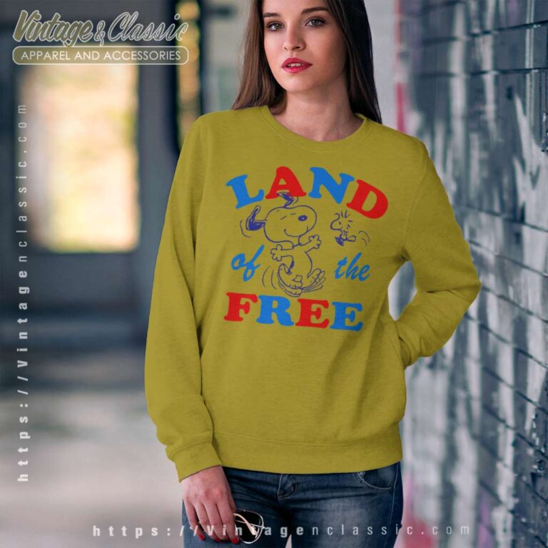 Snoopy Woodstock Land Of The Free Sweatshirt Snoopy Woodstock Land Of The Free Sweatshirt