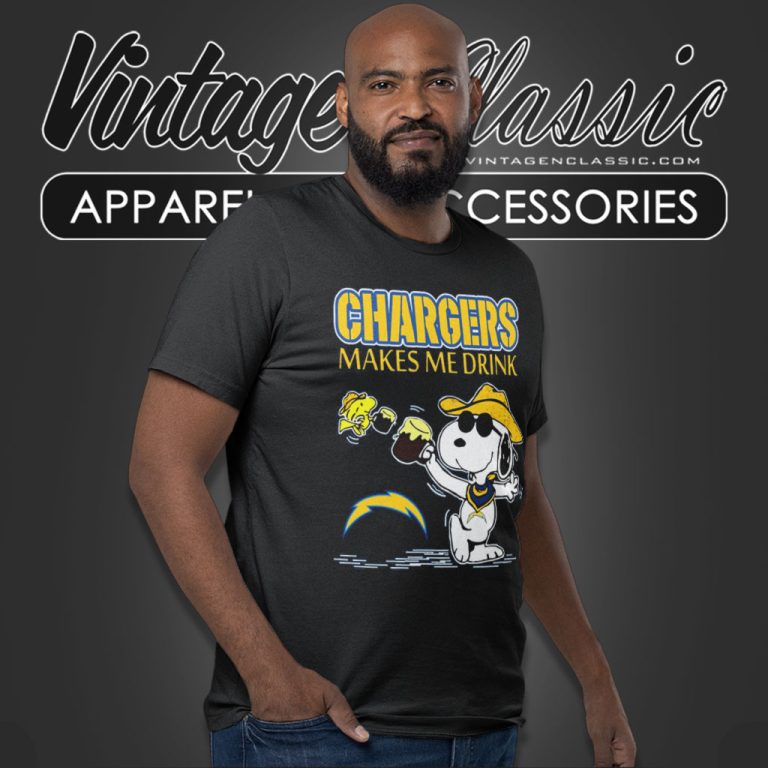 Snoopy Woodstock Los Angeles Chargers Make Me Drink T Shirt 1 Snoopy Woodstock Los Angeles Chargers Make Me Drink T Shirt 1