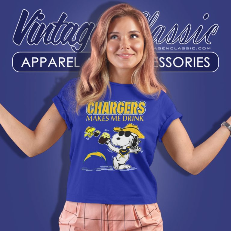 Snoopy Woodstock Los Angeles Chargers Make Me Drink Women T Shirt 1 Snoopy Woodstock Los Angeles Chargers Make Me Drink Women T Shirt 1
