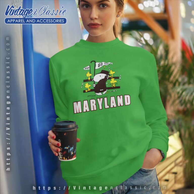Snoopy Woodstock Maryland Terrapins Sweatshirt Snoopy Woodstock Maryland Terrapins Sweatshirt