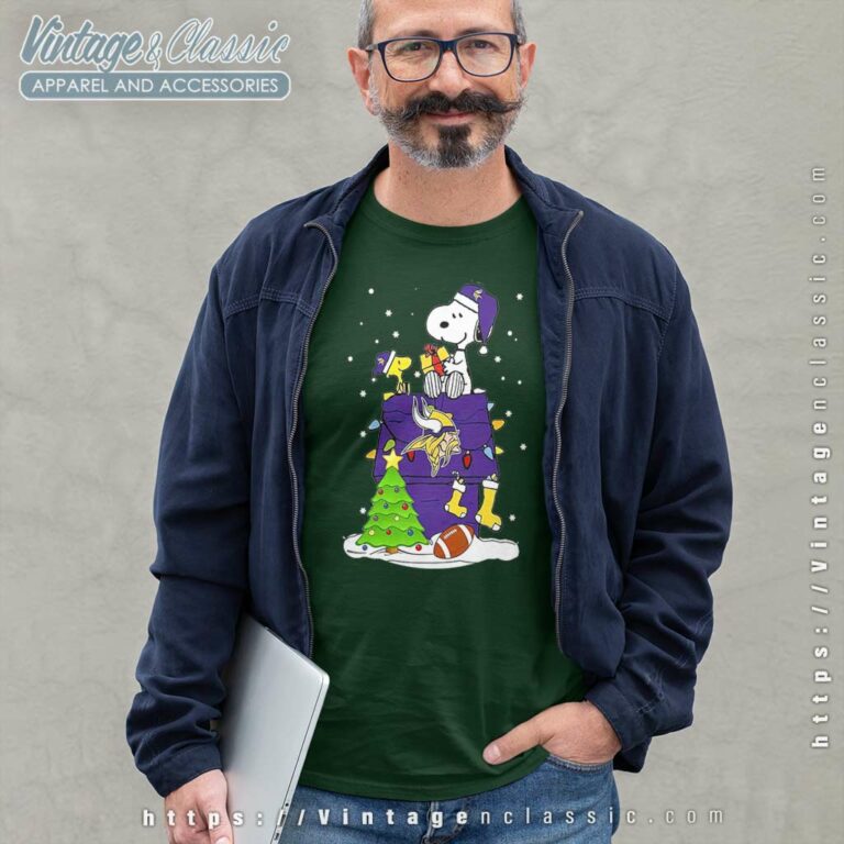 Snoopy Woodstock Minnesota Vikings Christmas Long Sleeve Tee Snoopy Woodstock Minnesota Vikings Christmas Long Sleeve Tee
