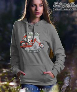 Snoopy Woodstock Motorcycle Cruisin Christmas Hoodie