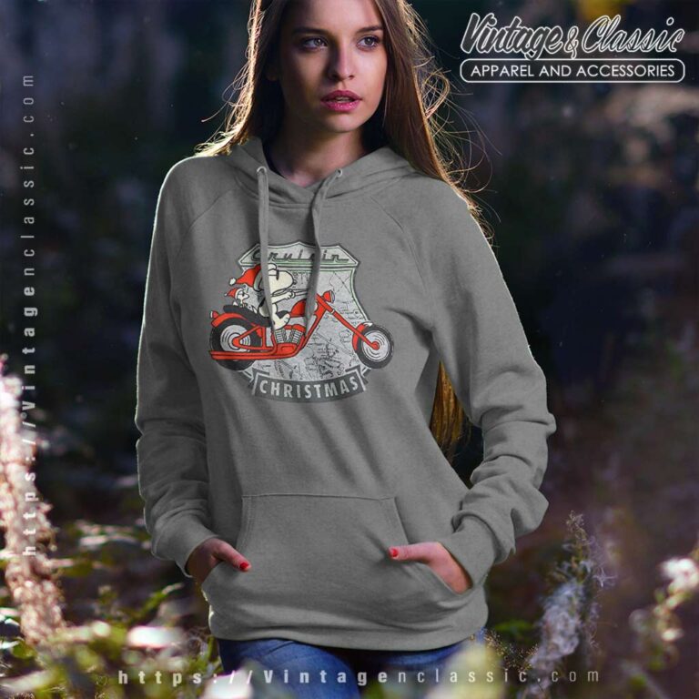 Snoopy Woodstock Motorcycle Cruisin Christmas Hoodie Snoopy Woodstock Motorcycle Cruisin Christmas Hoodie