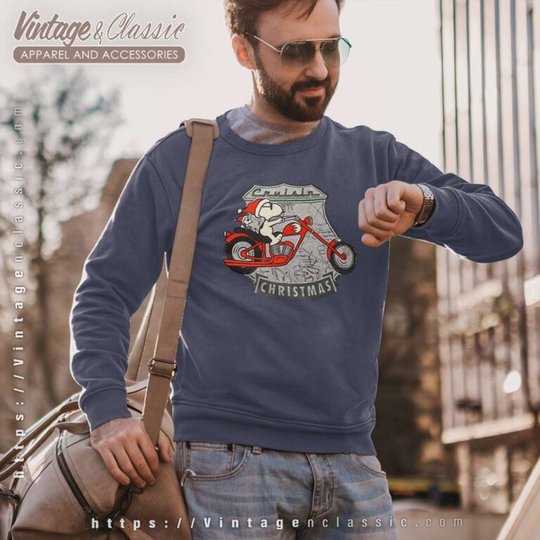 Snoopy Woodstock Motorcycle Cruisin Christmas Sweatshirt Snoopy Woodstock Motorcycle Cruisin Christmas Sweatshirt