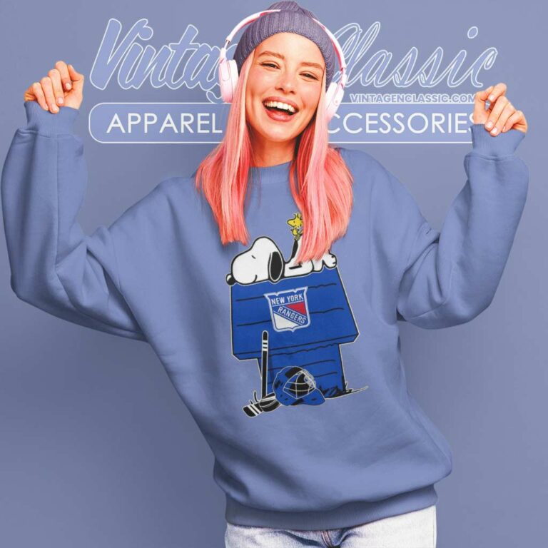 Snoopy Woodstock New York Rangers Nhl Hockey Sweatshirt Snoopy Woodstock New York Rangers Nhl Hockey Sweatshirt