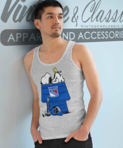 Snoopy Woodstock New York Rangers Nhl Hockey Tank Top Racerback