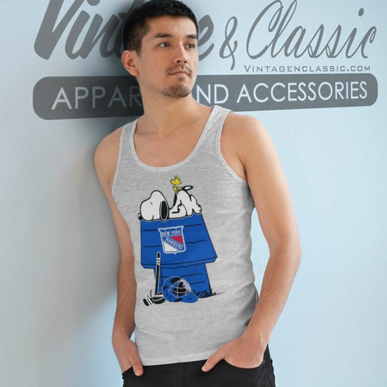 Snoopy Woodstock New York Rangers Nhl Hockey Tank Top Racerback Snoopy Woodstock New York Rangers Nhl Hockey Tank Top Racerback