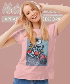 Snoopy Woodstock On Motorcycle 5 Year Old Birthday Women TShirt