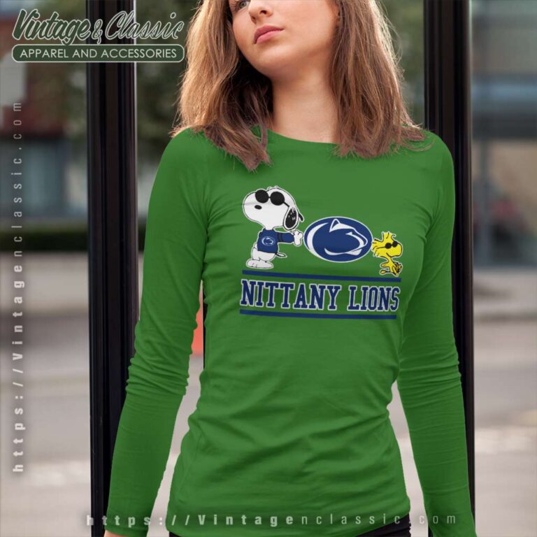 Snoopy Woodstock Penn State Nittany Lions Long Sleeve Tee Snoopy Woodstock Penn State Nittany Lions Long Sleeve Tee
