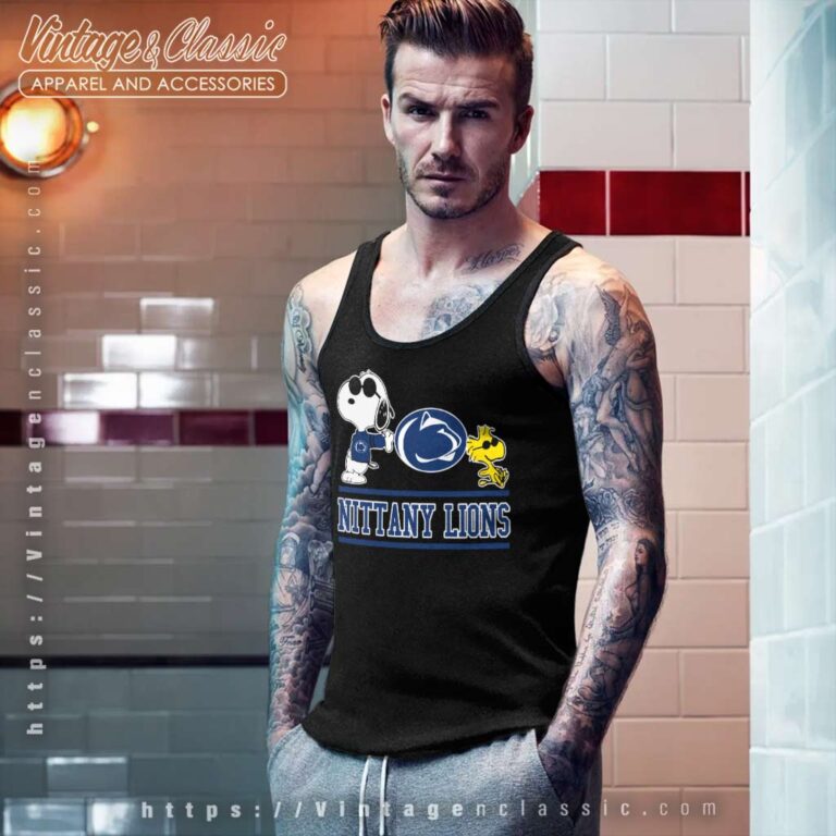 Snoopy Woodstock Penn State Nittany Lions Tank Top Racerback Snoopy Woodstock Penn State Nittany Lions Tank Top Racerback