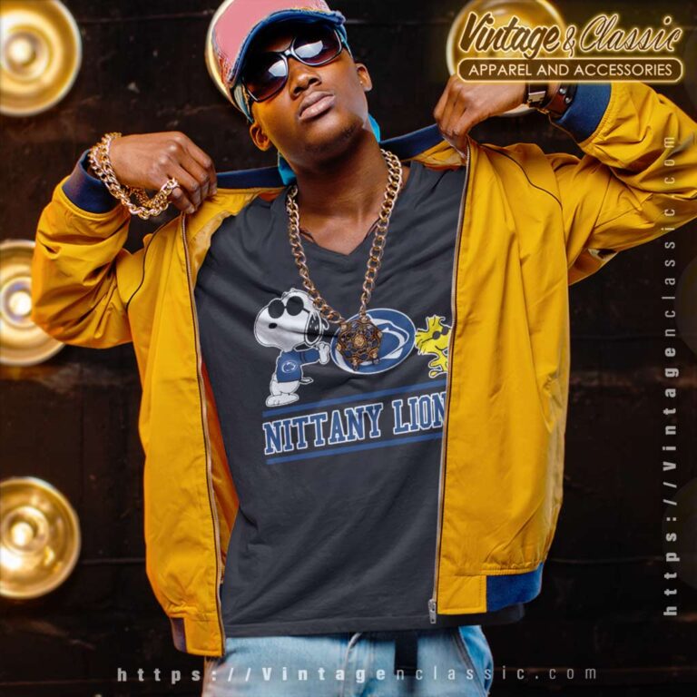 Snoopy Woodstock Penn State Nittany Lions V Neck TShirt Snoopy Woodstock Penn State Nittany Lions V Neck TShirt