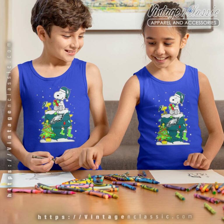 Snoopy Woodstock Philadelphia Eagles Merry Christmas Kids Tank Top Racerback Snoopy Woodstock Philadelphia Eagles Merry Christmas Kids Tank Top Racerback