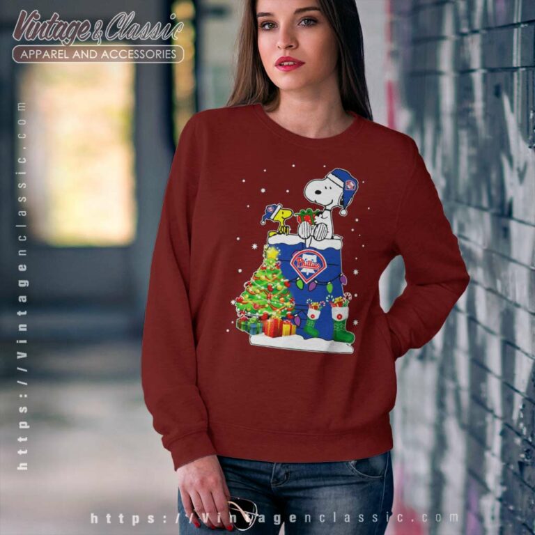 Snoopy Woodstock Philadelphia Phillies Merry Christmas Sweatshirt Snoopy Woodstock Philadelphia Phillies Merry Christmas Sweatshirt