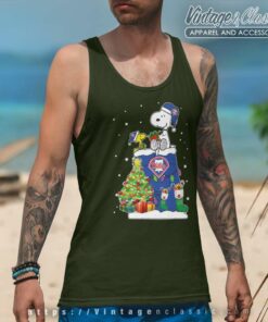Snoopy Woodstock Philadelphia Phillies Merry Christmas Tank Top Racerback