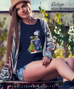 Snoopy Woodstock Philadelphia Phillies Merry Christmas Women TShirt