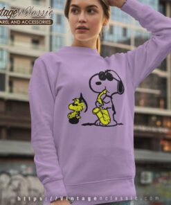 Snoopy Woodstock Playing Saxophone Sweatshirt