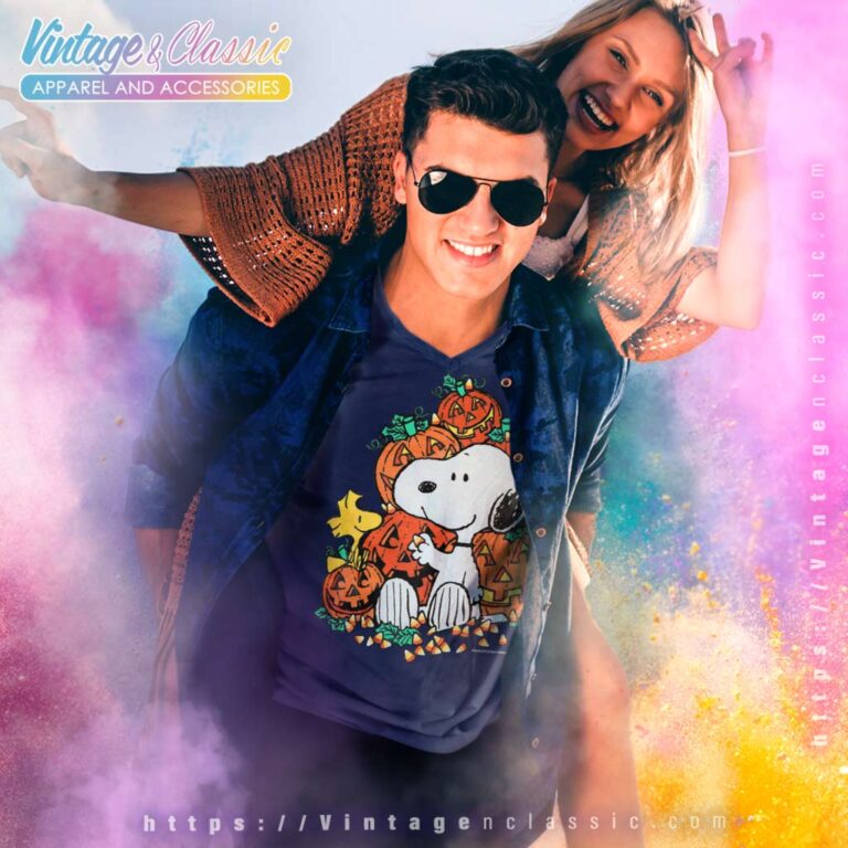 Snoopy Woodstock Pumpkin Halloween V Neck TShirt Snoopy Woodstock Pumpkin Halloween V Neck TShirt