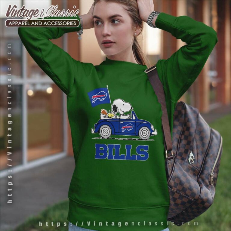 Snoopy Woodstock Ride The Buffalo Bills Car Nfl Sweatshirt Snoopy Woodstock Ride The Buffalo Bills Car Nfl Sweatshirt