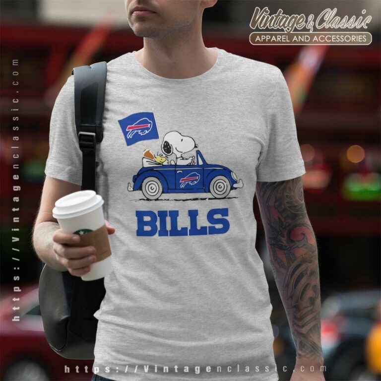 Snoopy Woodstock Ride The Buffalo Bills Car Nfl T Shirt Snoopy Woodstock Ride The Buffalo Bills Car Nfl T Shirt