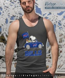 Snoopy Woodstock Ride The Buffalo Bills Car Nfl Tank Top Racerback
