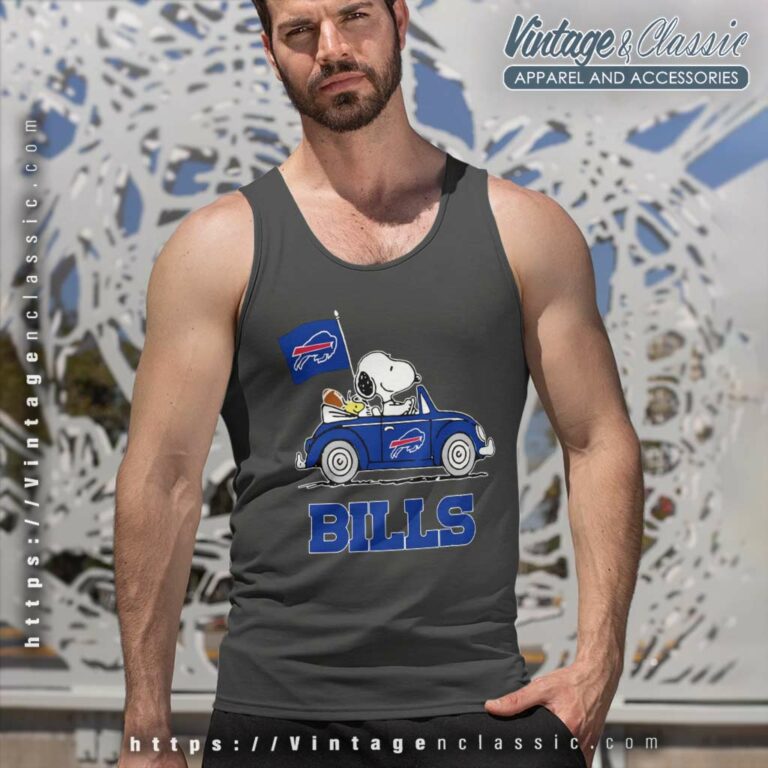 Snoopy Woodstock Ride The Buffalo Bills Car Nfl Tank Top Racerback Snoopy Woodstock Ride The Buffalo Bills Car Nfl Tank Top Racerback