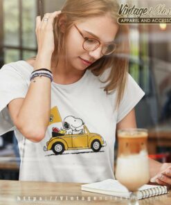 Snoopy Woodstock Ride The Jacksonville Jaguars Car Women TShirt
