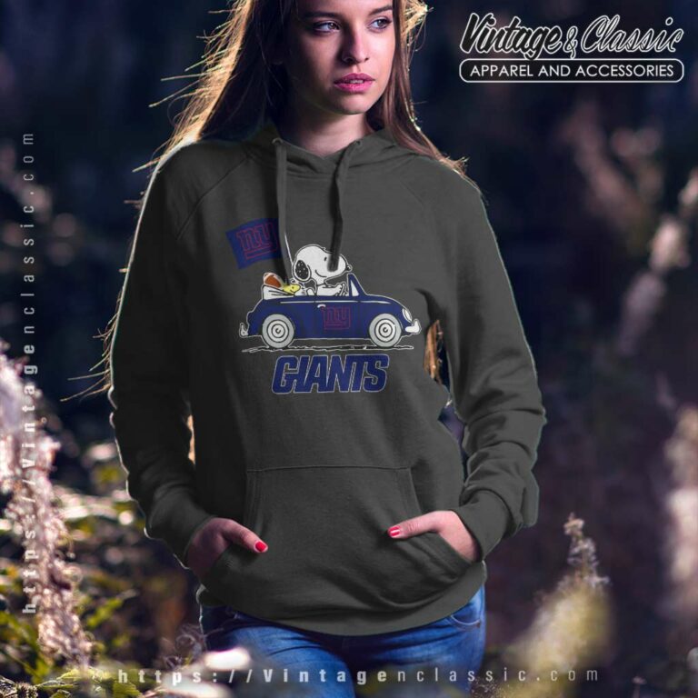 Snoopy Woodstock Ride The New York Giants Car Nfl Hoodie Snoopy Woodstock Ride The New York Giants Car Nfl Hoodie