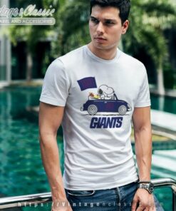 Snoopy Woodstock Ride The New York Giants Car Nfl T Shirt