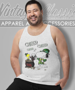 Snoopy Woodstock St Patricks Day Shirt Cheer Cheer Beer Tank Top Racerback