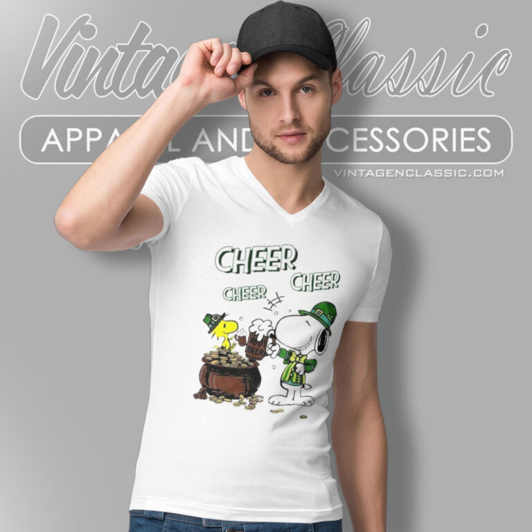 Snoopy Woodstock St Patricks Day Shirt Cheer Cheer Beer V Neck TShirt Snoopy Woodstock St Patricks Day Shirt Cheer Cheer Beer V Neck TShirt