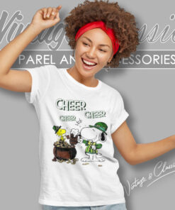 Snoopy Woodstock St Patricks Day Shirt Cheer Cheer Beer Women T Shirt