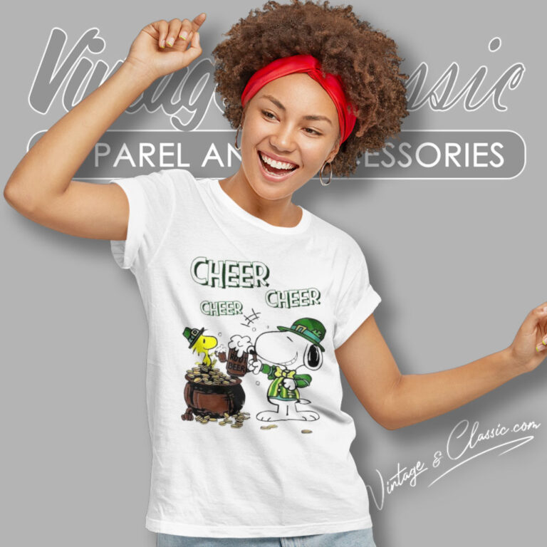 Snoopy Woodstock St Patricks Day Shirt Cheer Cheer Beer Women T Shirt Snoopy Woodstock St Patricks Day Shirt Cheer Cheer Beer Women T Shirt