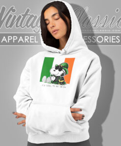 Snoopy Woodstock St Patricks Day Shirt Its Cool To Be Irish Hoodie