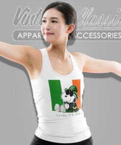 Snoopy Woodstock St Patricks Day Shirt Its Cool To Be Irish Tank Top Racerback
