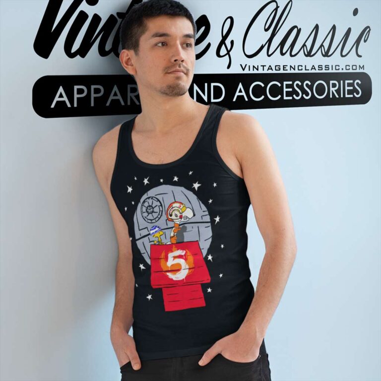 Snoopy Woodstock Star Wars Luke And R2 D2 Tank Top Racerback Snoopy Woodstock Star Wars Luke And R2 D2 Tank Top Racerback
