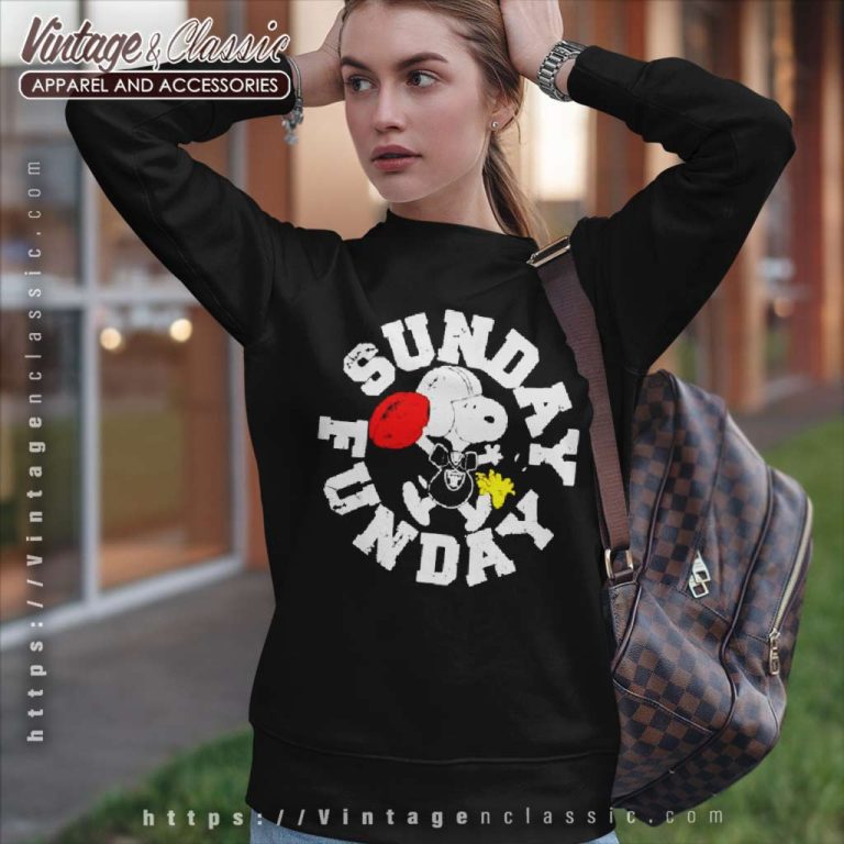 Snoopy Woodstock Sunday Funday Las Vegas Raiders Sweatshirt Snoopy Woodstock Sunday Funday Las Vegas Raiders Sweatshirt