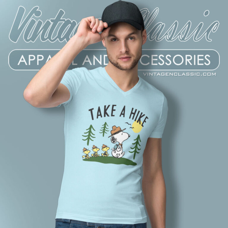 Snoopy Woodstock Take A Hike V Neck TShirt Snoopy Woodstock Take A Hike V Neck TShirt