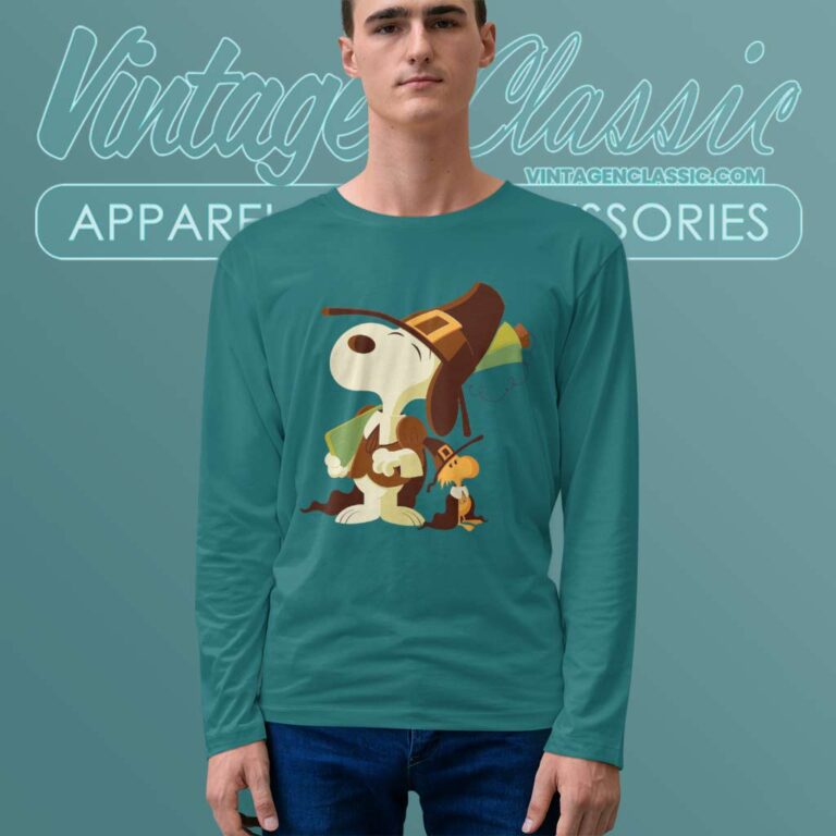 Snoopy Woodstock Thanksgiving Long Sleeve Tee Snoopy Woodstock Thanksgiving Long Sleeve Tee