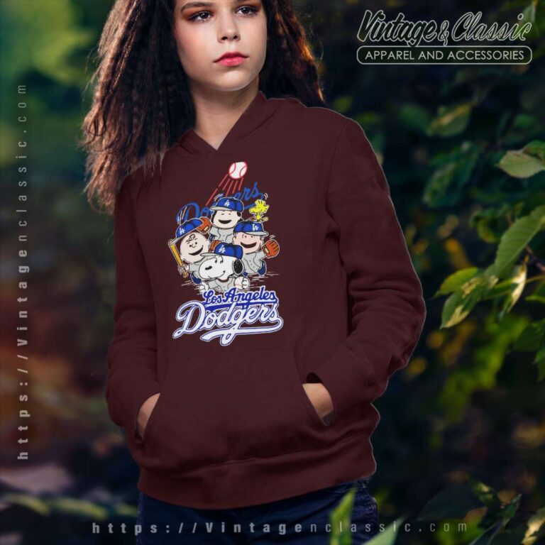 Snoopy Woodstock The Peanuts Los Angeles Dodgers Baseball Hoodie Snoopy Woodstock The Peanuts Los Angeles Dodgers Baseball Hoodie