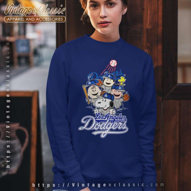 Snoopy Woodstock The Peanuts Los Angeles Dodgers Baseball Sweatshirt Snoopy Woodstock The Peanuts Los Angeles Dodgers Baseball Sweatshirt